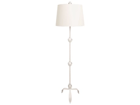 Worlds Away Matte White Powder Coat Floor Lamp