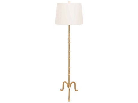 Worlds Away Gold Leaf Floor Lamp