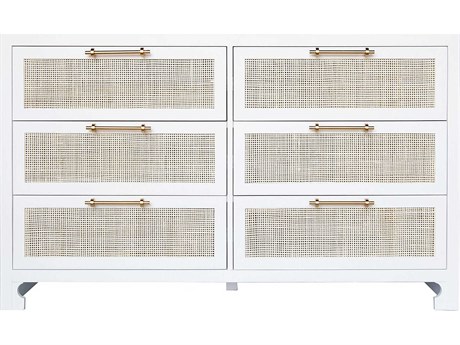 Worlds Away 6-Drawers Hardwood Double Dresser