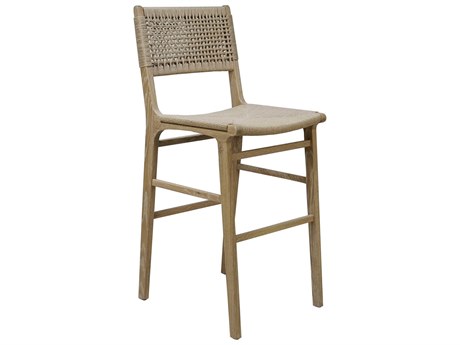 Worlds Away Hardwood Cerused Oak Bar Stool
