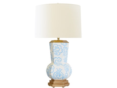Worlds Away Blue Gold Buffet Lamp