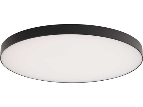 WAC Lighting Edgeless 1-Light Black Round Flush Mount