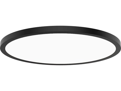 WAC Lighting Round 1-Light Black Flush Mount