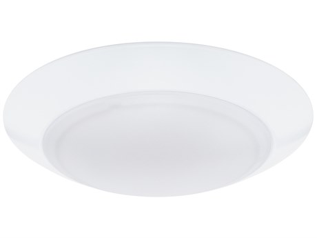 WAC Lighting Disc 1-Light White Round Flush Mount