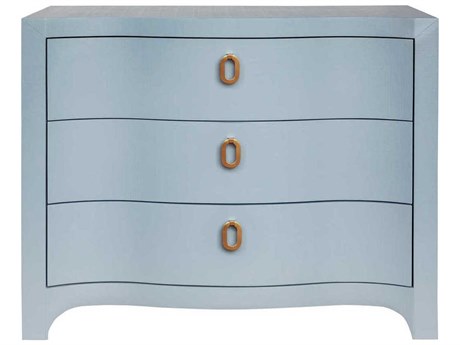 Worlds Away 3-Drawers Light Blue Accent Chest
