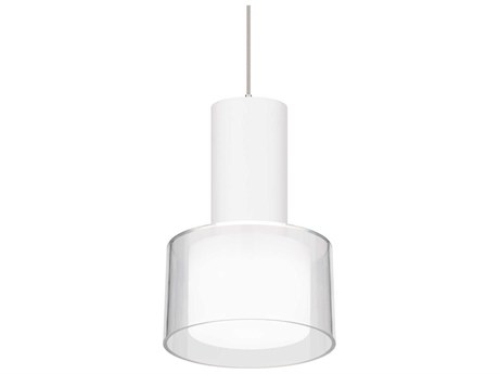 WAC Lighting Twist-N-Lite 1-Light White Drum Mini Pendant