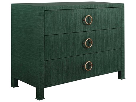 Worlds Away 3-Drawers Green Hardwood Dresser