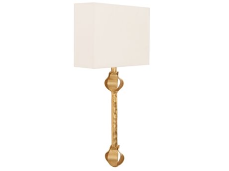 Worlds Away 1-Light Gold Leaf Wall Sconce