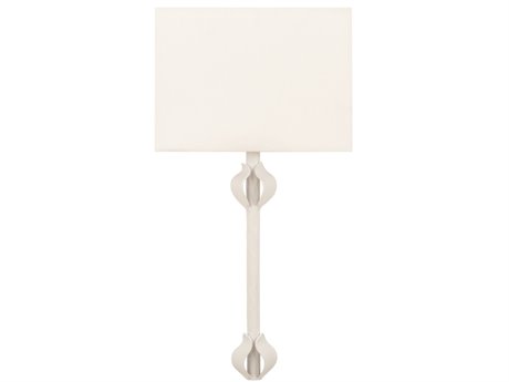 Worlds Away 1-Light Matte White Powder Coat Wall Sconce