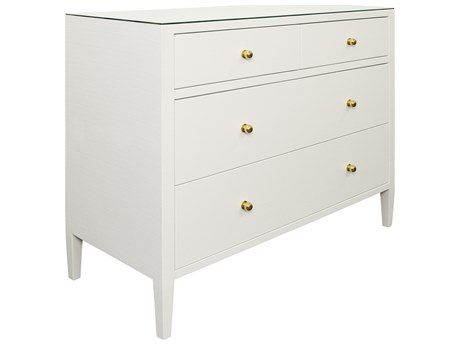 Worlds Away 4-Drawers White Dresser