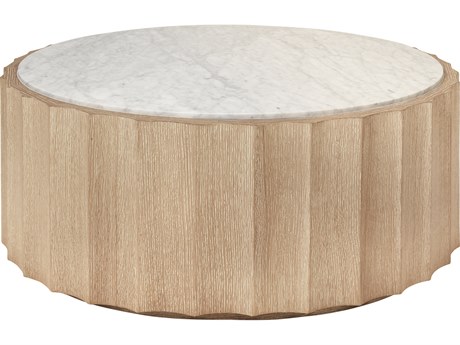 Worlds Away Round Marble Coffee Table