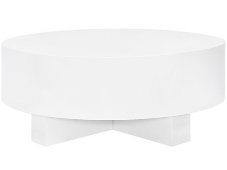 Worlds Away Round Wood Coffee Table