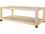 Worlds Away 50" Rectangular Wood Matte White Lacquer Antique Brass Coffee Table  WAPATRICIAWH