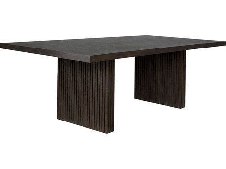 Worlds Away Rectangular Wood Dark Espresso Oak Dining Table