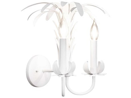 Worlds Away White Wall Sconce