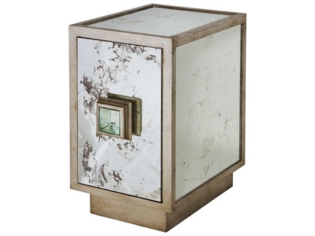Worlds Away Rectangular Glass End Table