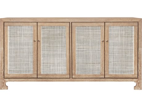 Worlds Away 58" Oak Wood Cerused Sideboard