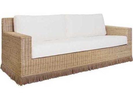 Worlds Away Brown Upholstered Sofa