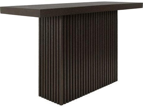 Worlds Away Rectangular Wood Dark Espresso Oak Console Table