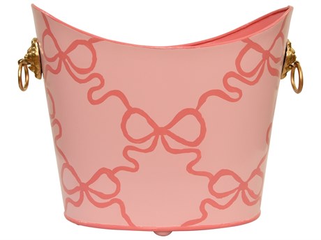 Worlds Away Pink Storage Bin