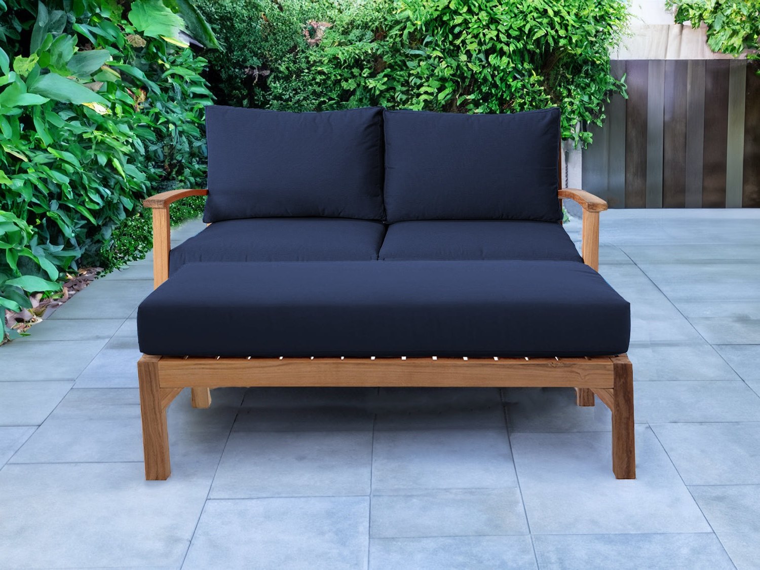 Willow Creek Designs 2 pc Huntington Teak Deep Seating Loveseat