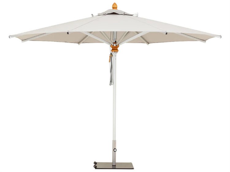 Woodline Shade Solutions Bravura Aluminum 8.9' Octagon Pulley Lift Umbrella