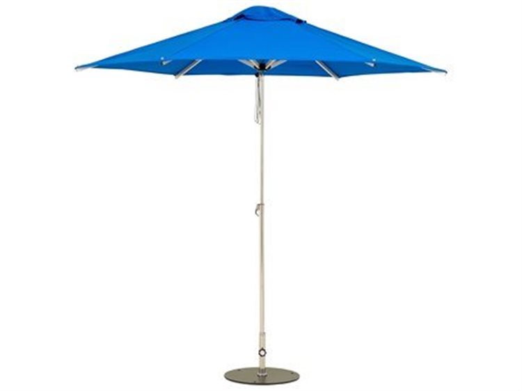 Woodline Shade Solutions Mistral Aluminum 9.8' Round Pulley Lift Umbrella