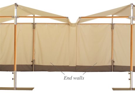 Woodline Shade Solutions Papillion Pavilion Endwall