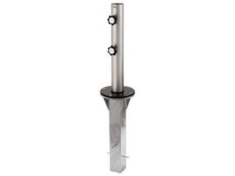 Woodline Shade Solutions Underground Mount + Spigot Base Plate + 48mm (2'') Stainless Steel tube
