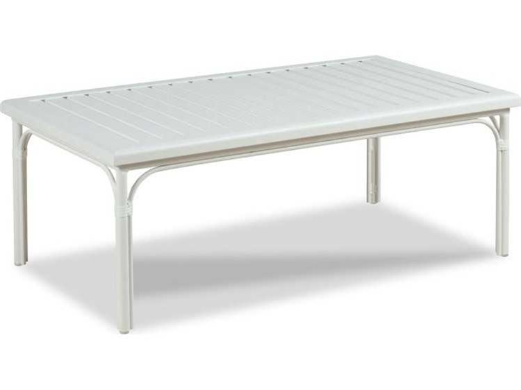 Woodbridge Outdoor Carlyle Cloud White 47'' Aluminum Rectangular Coffee Table