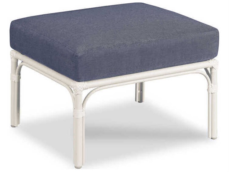 Woodbridge Outdoor Carlyle Cloud White Aluminum Cushion Ottoman