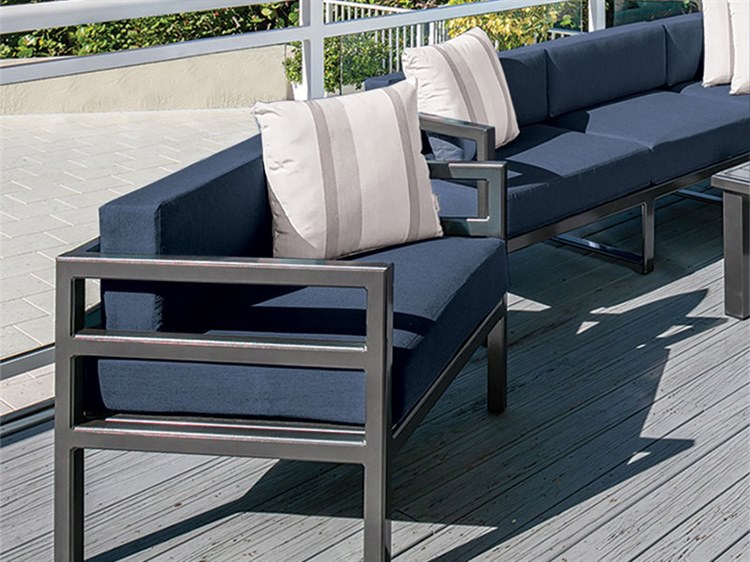 Windward Design Group Barcelona Deep Seating Aluminum Cushion Outdoor Patio Lounge Set