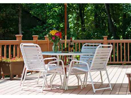 Windward Design Group Country Club Strap Aluminum Dining Set