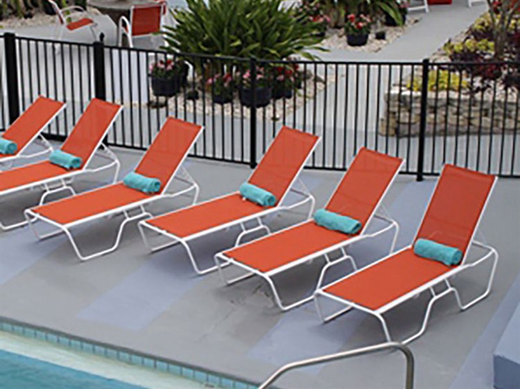 Windward Design Group Country Club Sling Aluminum Outdoor Patio Lounge Set