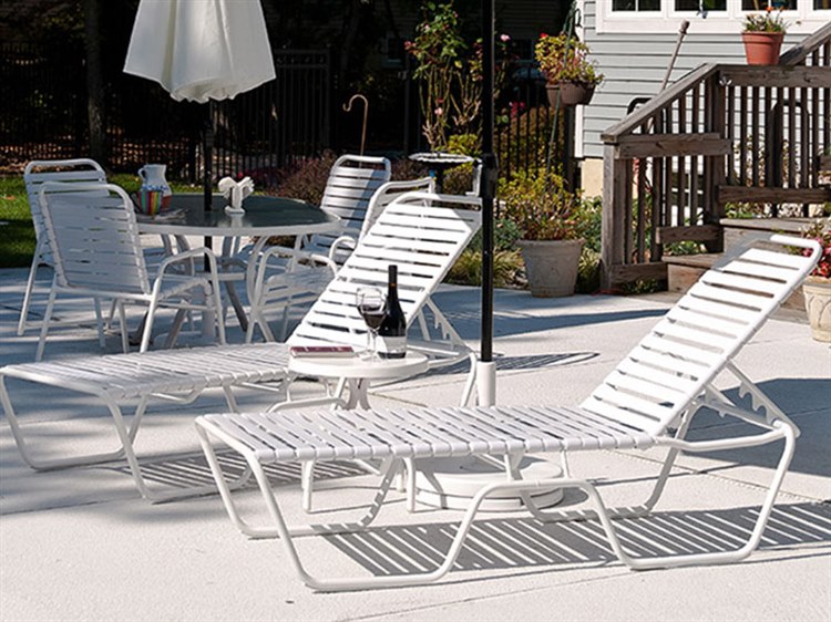 Windward Design Group Country Club Strap Aluminum Outdoor Patio Lounge Set