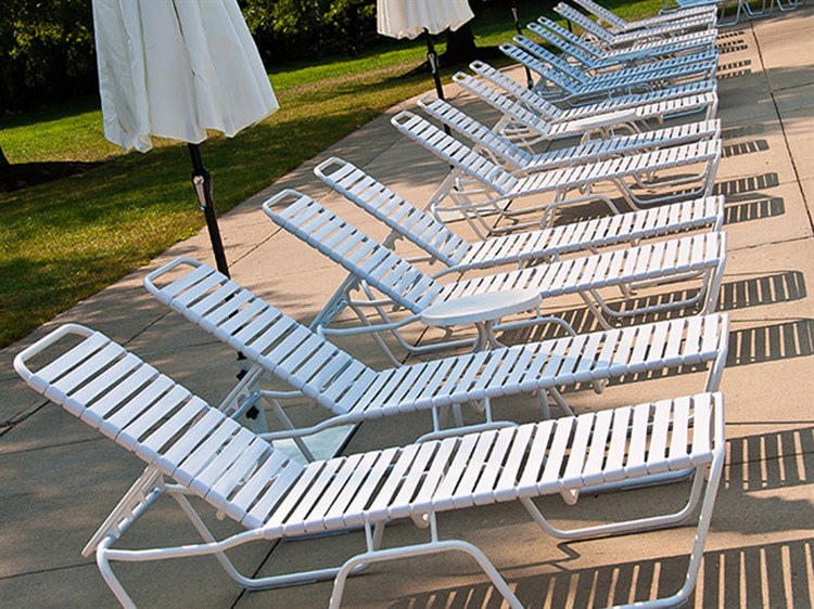 Windward Design Group Country Club Strap Aluminum Patio Lounge Set