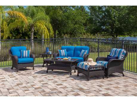 Windward Design Group Carolina Wicker Deep Seating Lounge Set