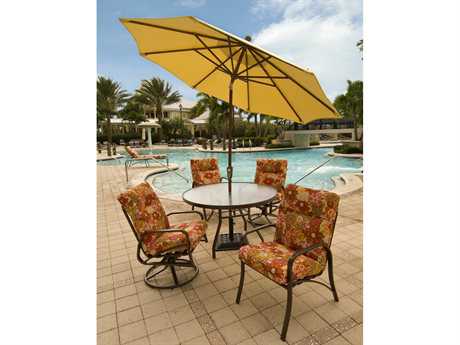 Windward Design Group Island Bay Cushion Aluminum Dining Set