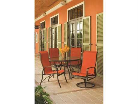 Windward Design Group Island Bay Sling Aluminum Dining Set