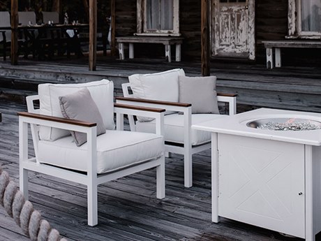 Windward Design Group Juno Ii Deep Seating Aluminum Cushion Lounge Set
