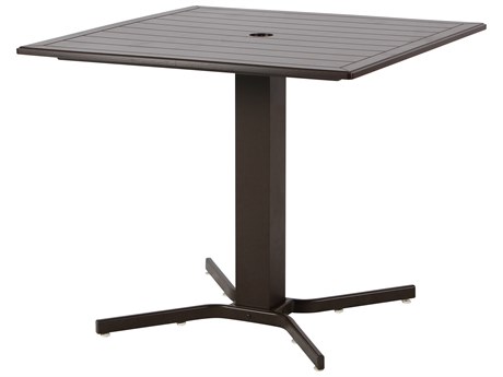 Windward Design Group Newport Aluminum 30''Wide Square Dining Table w/ Apollo Top