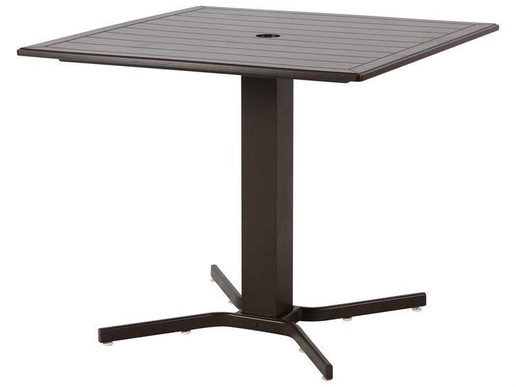 Windward Design Group Apollo Aluminum 36'' Square Dining Table w/ Apollo Top