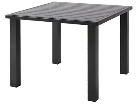 Windward Design Group Apollo Aluminum 36''Wide Square Counter Table w/ Umbrella Hole