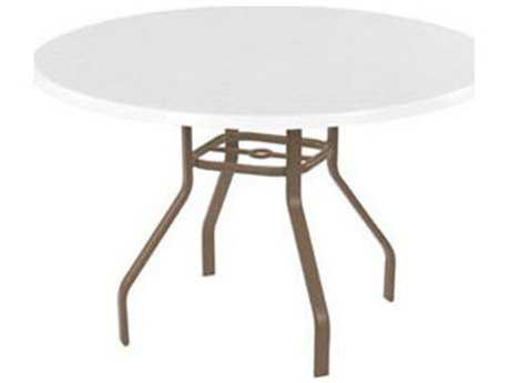 Windward Design Group Fiberglass Top Aluminum 36''Wide Round Dining Table