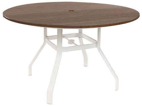 Windward Design Group Lexington Aluminum 28 Series 36''Wide Round Dining Table w/ Umbrella Hole