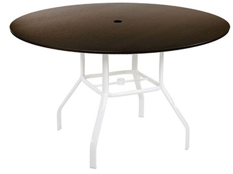 Windward Design Group Raleigh MGP Aluminum 36''Wide Round Dining Table w/ Umbrella Hole