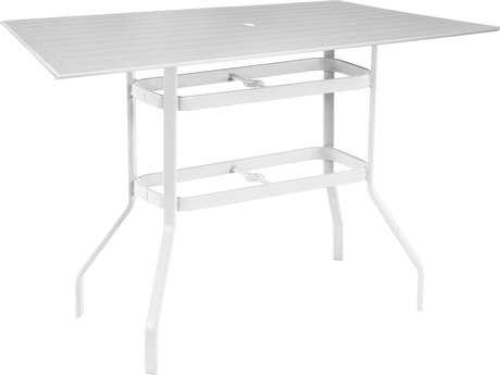 Windward Design Group Newport Mgp 54 x 36 Rectangular Balcony Table with Umbrella Hole