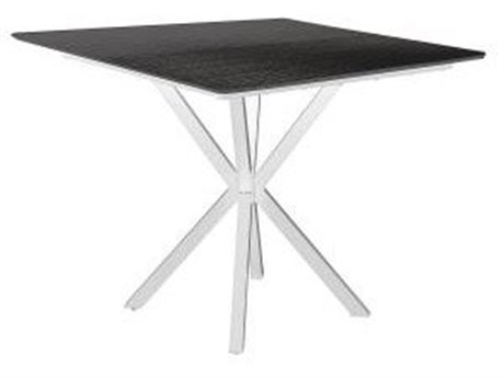 Windward Design Group Raleigh MGP Aluminum 40''Wide Square Counter Table w/ Umbrella Hole