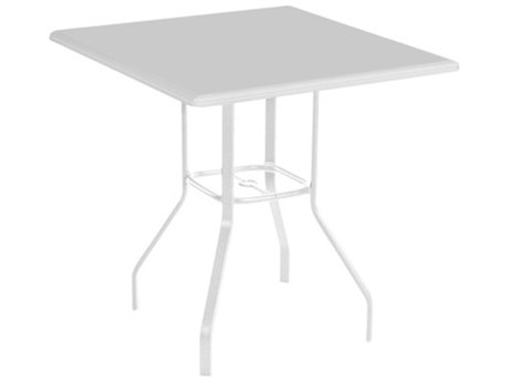 Windward Design Group Newport MGP Aluminum 40''Wide Square Bar Table with Umbrella Hole