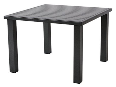 Windward Design Group Apollo Aluminum 42''Wide Square Bar Table w/ Umbrella Hole